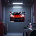 Neon LED Car Acrylic Art Wall Sign - UV Printed Garage Decor