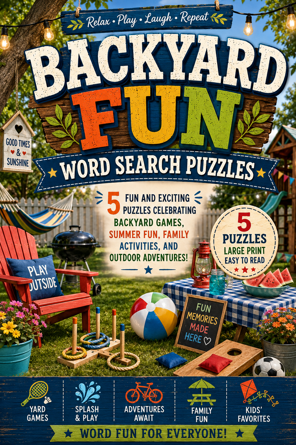 Backyard Fun Word Search Puzzles
