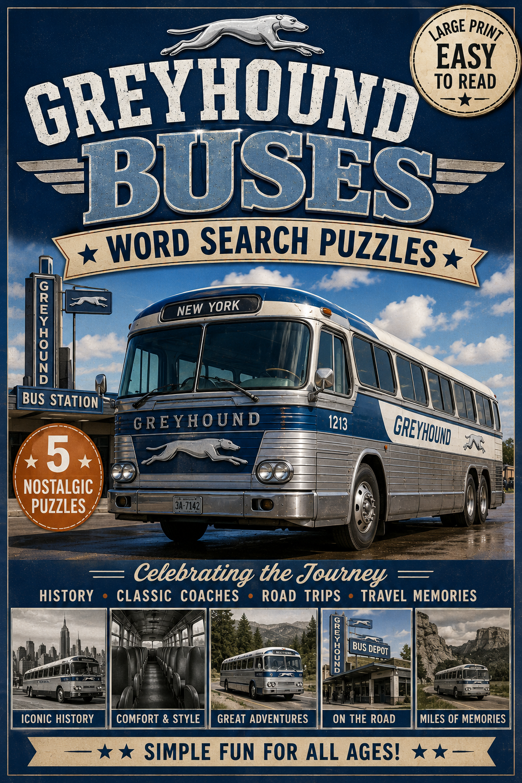 Greyhound Buses Word Search Puzzles