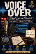 Voice Over Word Search Puzzles – 5-Puzzle Collection
