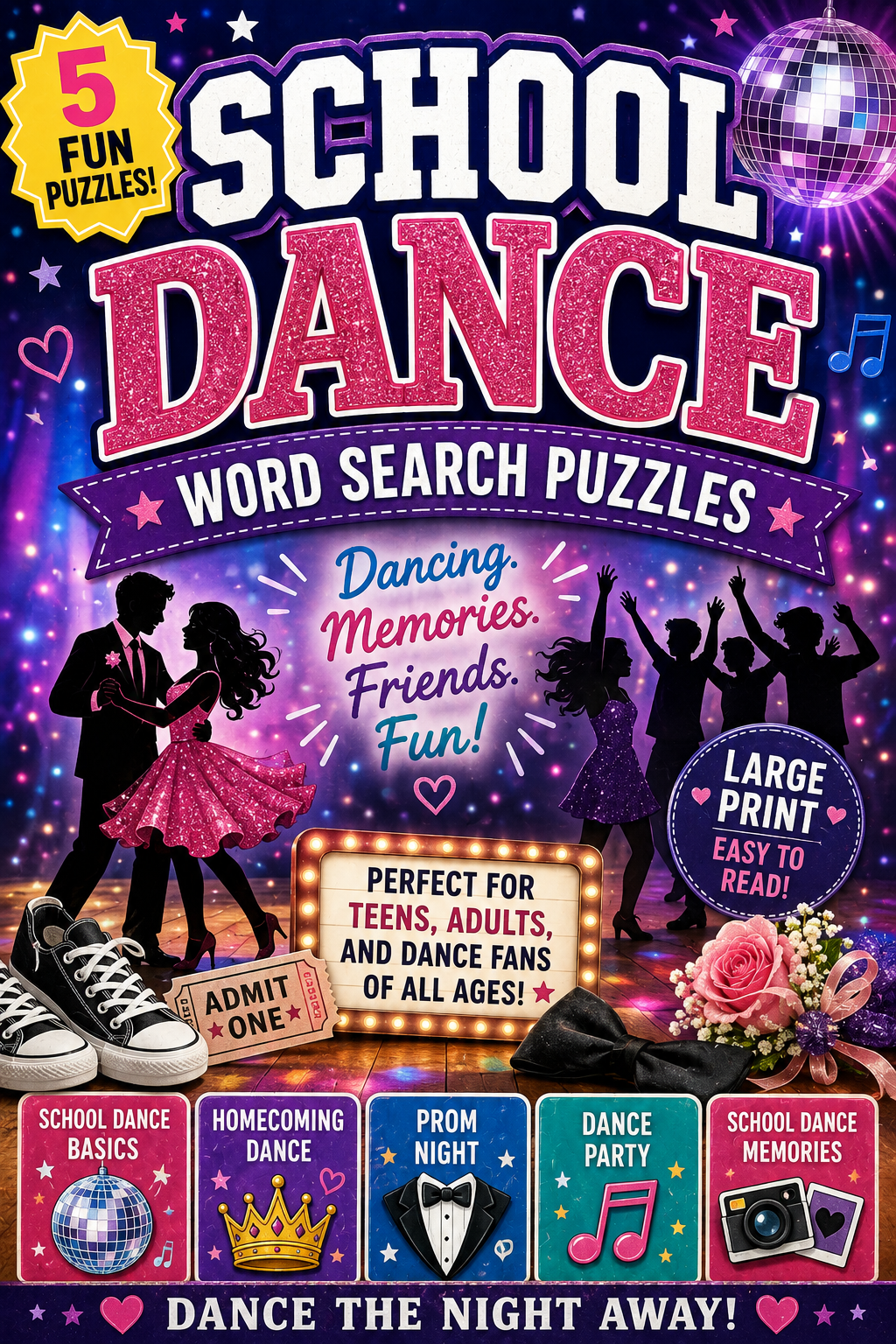 School Dance Word Search Puzzles