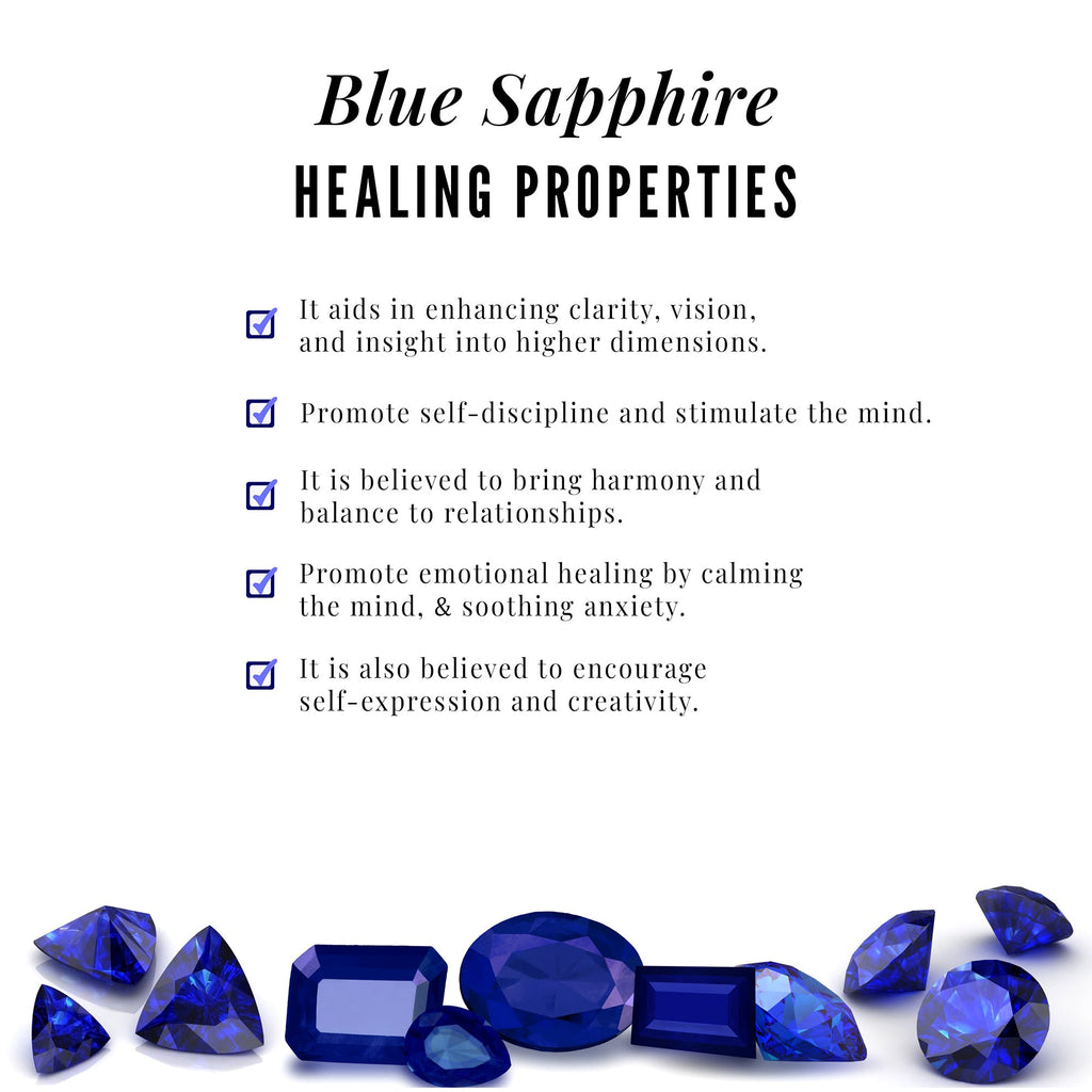 Real Blue Sapphire Full Eternity Ring for Women