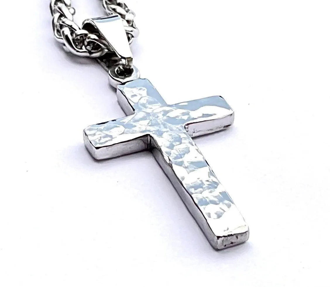 Handmade Silver Cross Necklace – Christian Jewelry for Men & Women