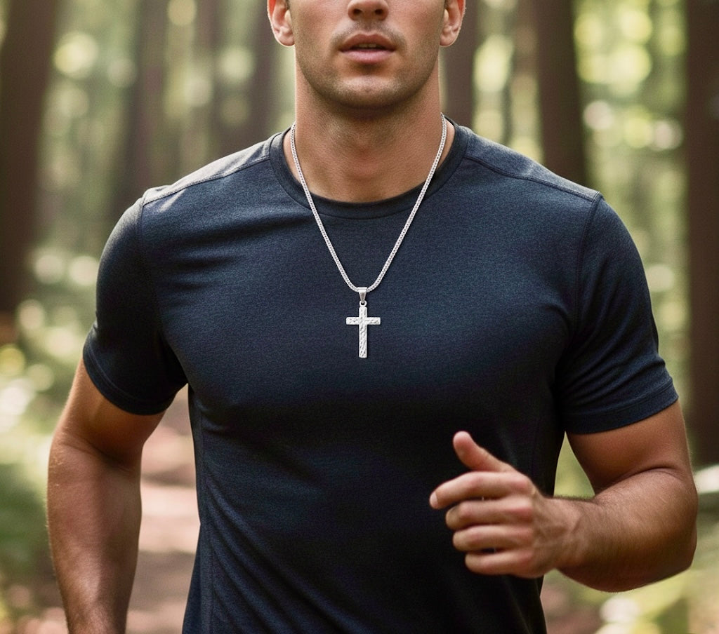 Handmade Silver Cross Necklace – Christian Jewelry for Men & Women