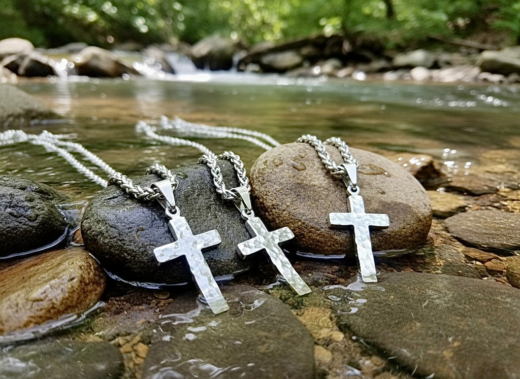 Handmade Silver Cross Necklace – Christian Jewelry for Men & Women