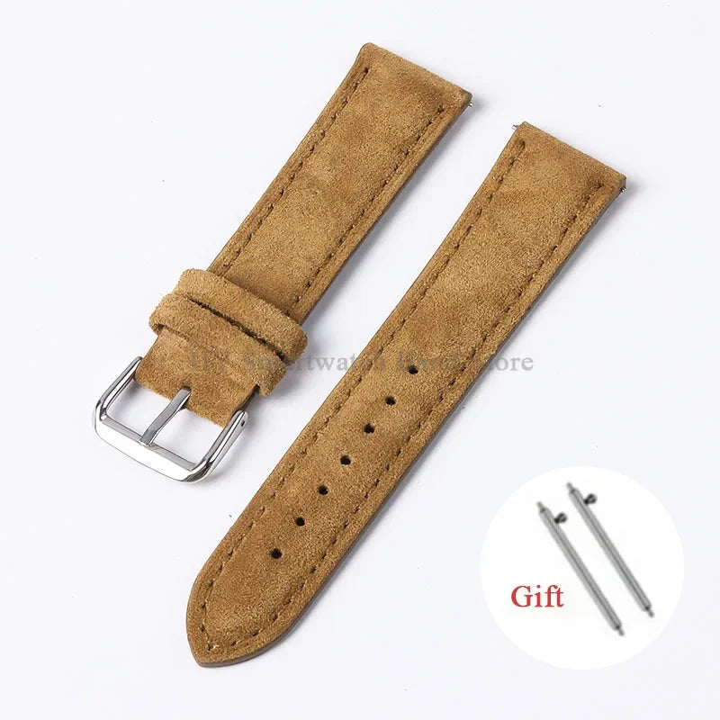Motorola Moto Vintage Suede Leather Quick Release Watch Band Strap