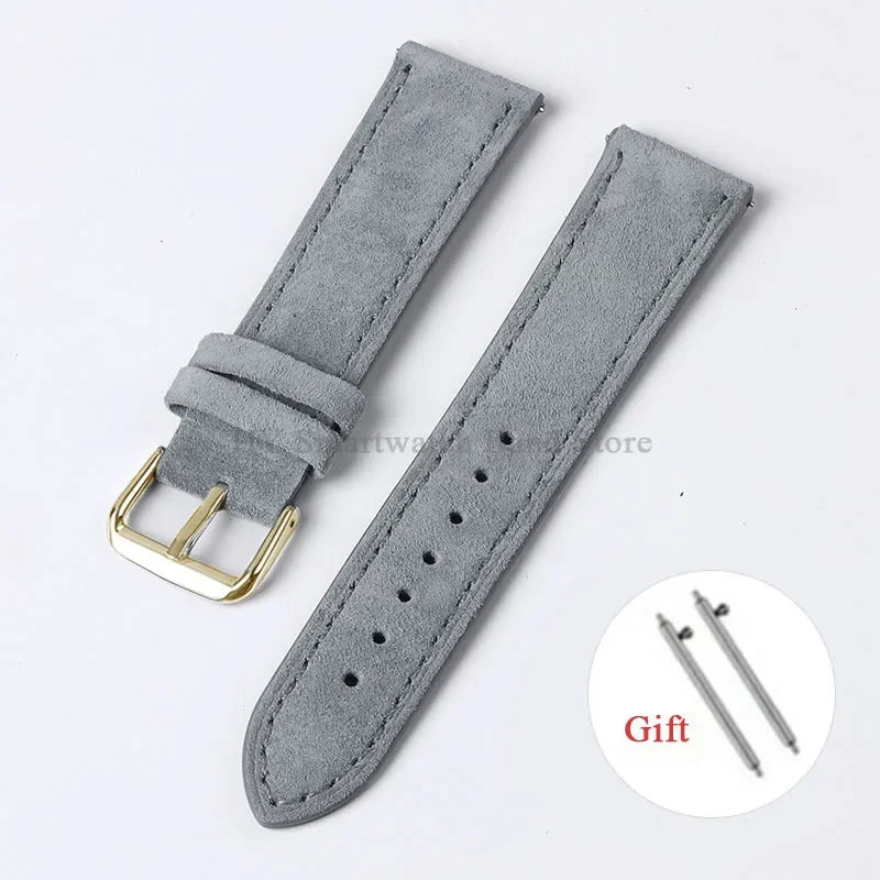 Motorola Moto Vintage Suede Leather Quick Release Watch Band Strap