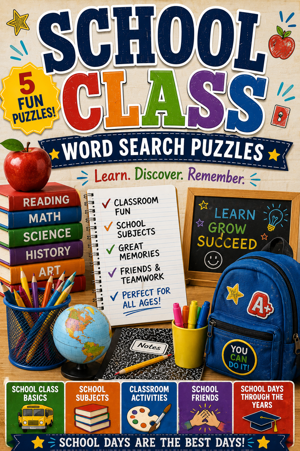 School Class Word Search Puzzles