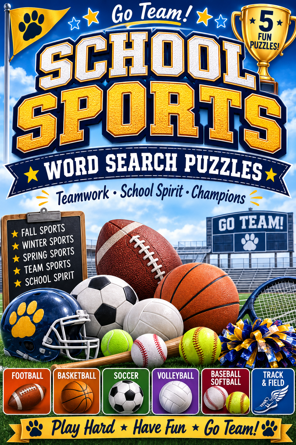 School Sports Word Search Puzzles