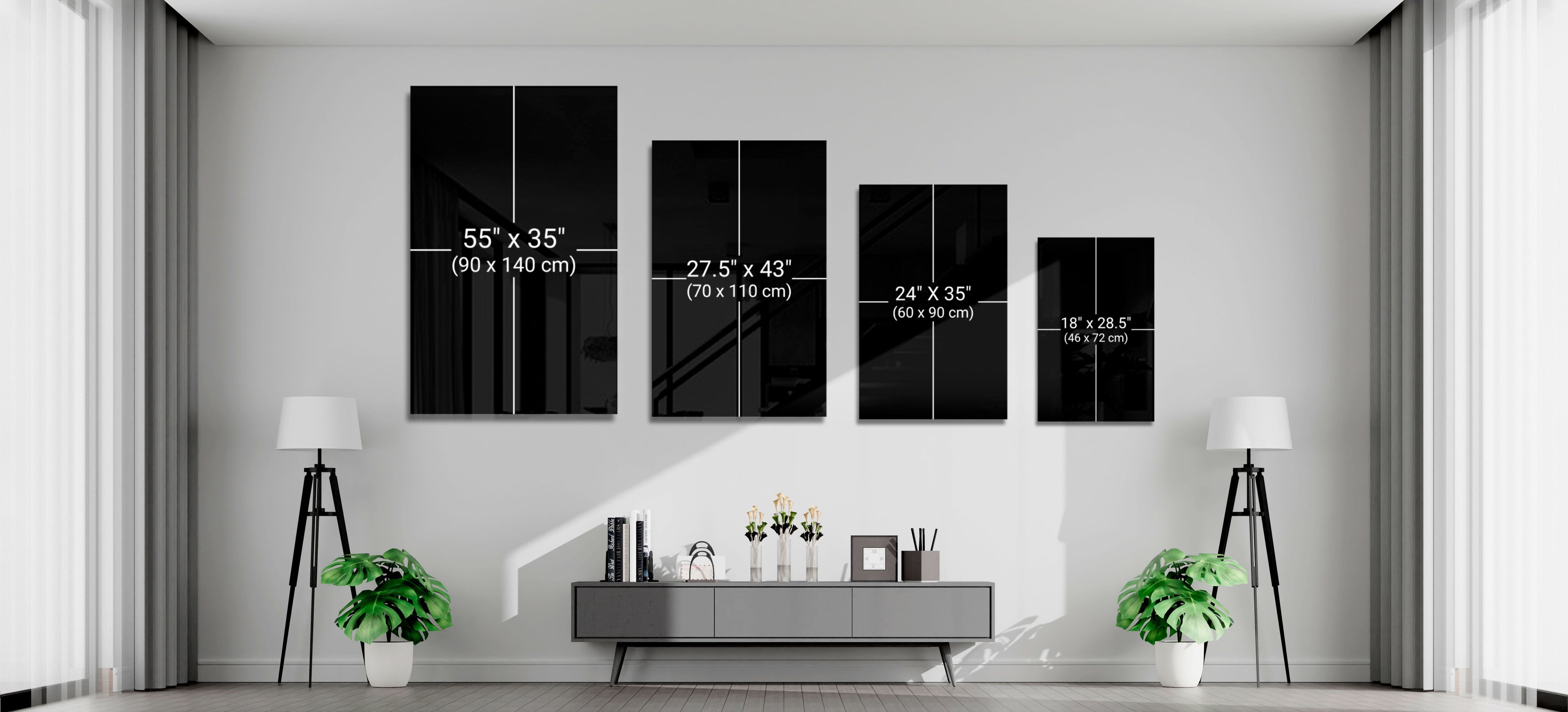 Sailboats Glass Wall Art