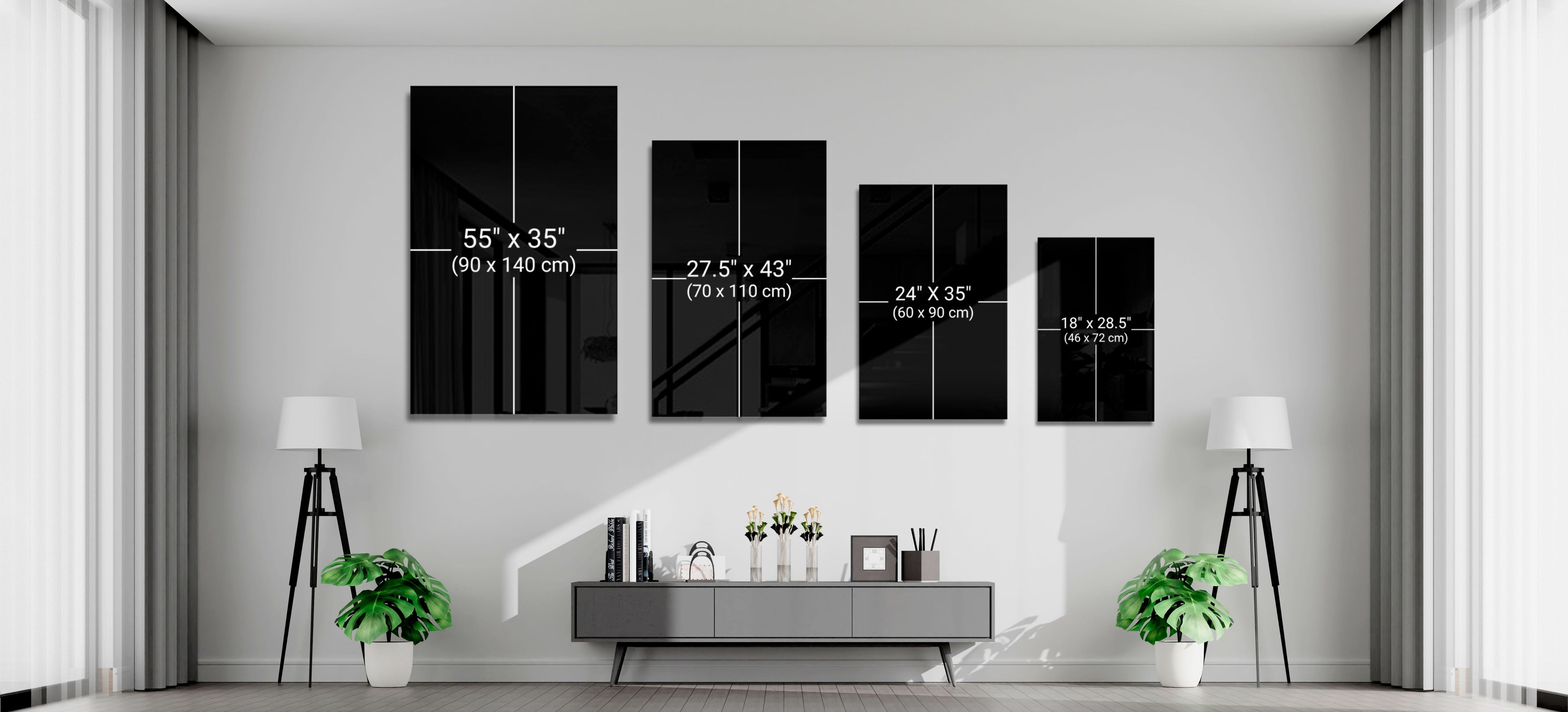 Sailboats Glass Wall Art