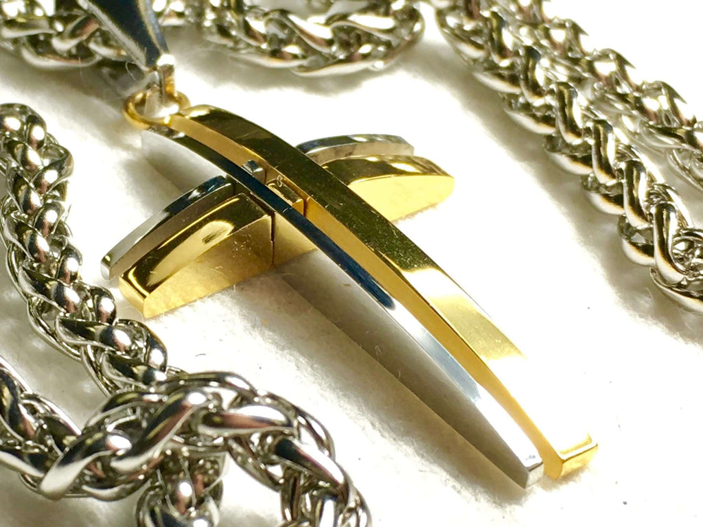Men's Cross Necklace – Faith-Inspired Stainless Steel