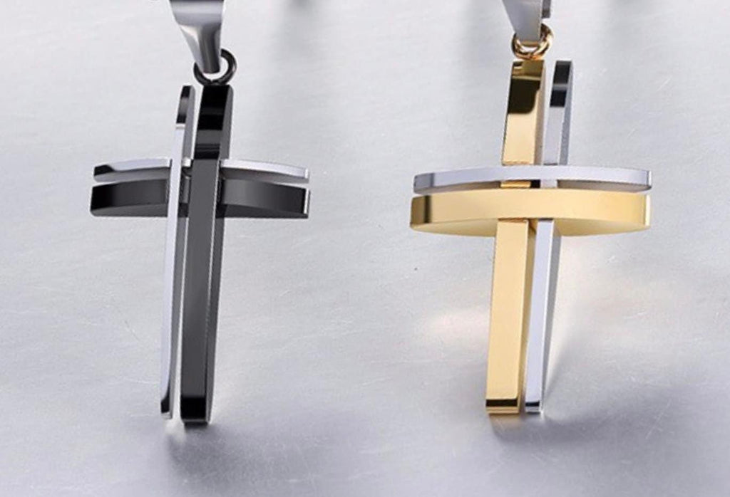 Men's Cross Necklace – Faith-Inspired Stainless Steel