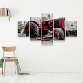 Old Red Tractor 5-Piece Wall Art Canvas